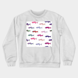 Cute Colored Fish Kids Pattern Seamless Crewneck Sweatshirt